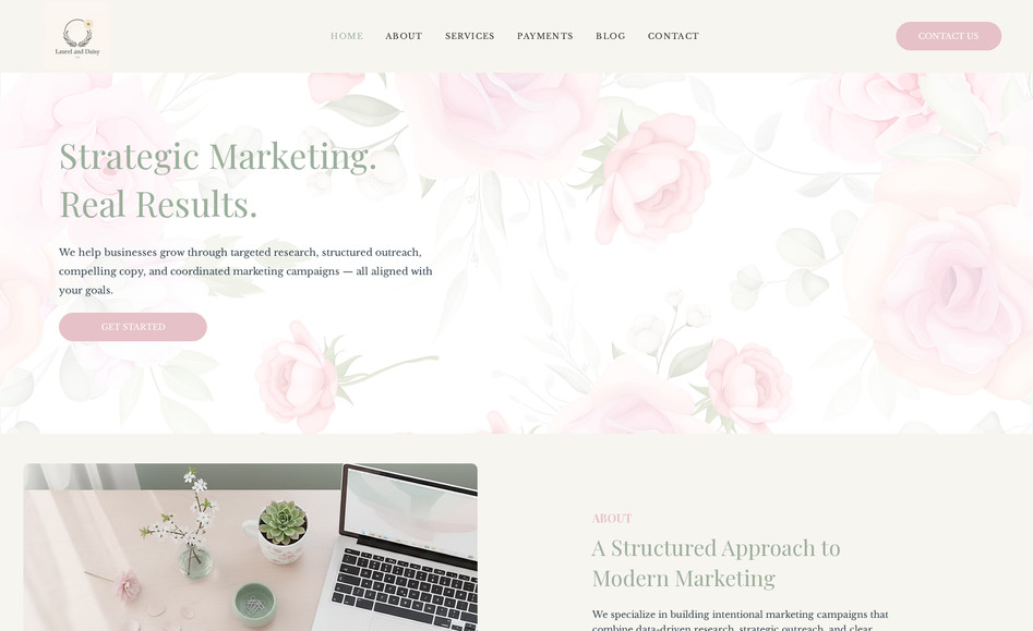 Laurel & Daisy Co.: I built this website from scratch using Wix for Laurel & Daisy Co., a creative studio with a premium brand focus. I designed the complete layout, structured the content, and ensured clear service presentation and smooth navigation. The website emphasizes clean branding, strong positioning, and a professional, trustworthy look, optimized for client inquiries and consultations.