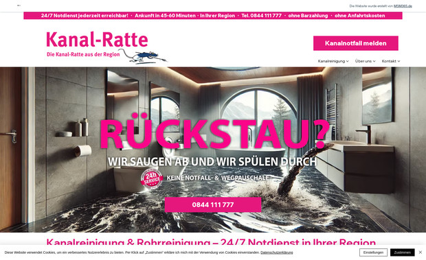 Kanal Ratte AG: Webseiten-Erneuerung für die Kanal Ratte AG

Die Kanal Ratte AG hat eine komplett neue Webseite erhalten – modern, benutzerfreundlich und auf die Bedürfnisse ihrer Kunden abgestimmt.

Bei der Erneuerung haben wir besonderen Wert gelegt auf:

Frisches Design: Klare Struktur, moderne Optik und mobile Optimierung für alle Endgeräte.

Schnelle Kontaktmöglichkeiten: Telefonnummer, Notfallservice und Anfrageformulare sind sofort sichtbar.

Leistungen im Überblick: Alle Services – von Rohrreinigung bis Kanalinspektion – wurden übersichtlich dargestellt.

SEO-Optimierung: Damit Kunden die Kanal Ratte AG bei Google sofort finden.

Regionale Ausrichtung: Die starke Verwurzelung im Dreiländereck kommt klar zum Ausdruck.

Das Ergebnis:
Eine Webseite, die Professionalität, Zuverlässigkeit und Servicequalität der Kanal Ratte AG widerspiegelt – und gleichzeitig mehr Anfragen über Google & Co. generiert.

👉 Die neue Seite ist nicht nur visuell ein Highlight, sondern auch technisch auf dem neuesten Stand und perfekt für zukünftiges Wachstum ausgelegt.