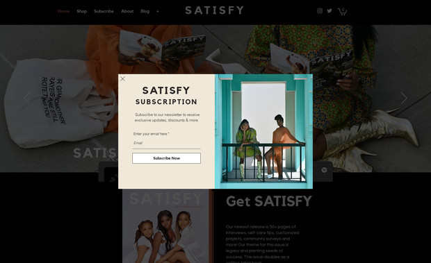 SATISFY: Custom Website Development, E-Commerce Integration, Domain Registration and Company Email Setup, Subscription Management System, Content Showcasing, SEO and Analytics Integration, Email Marketing Automation, User Account Features, Blog and Content Updates, Customer Support Integration, Social Media Integration,  Advertiser and Partner Pages