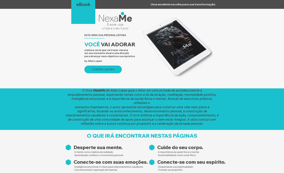 E-book NexaMe!: Página de Venedas de E=book