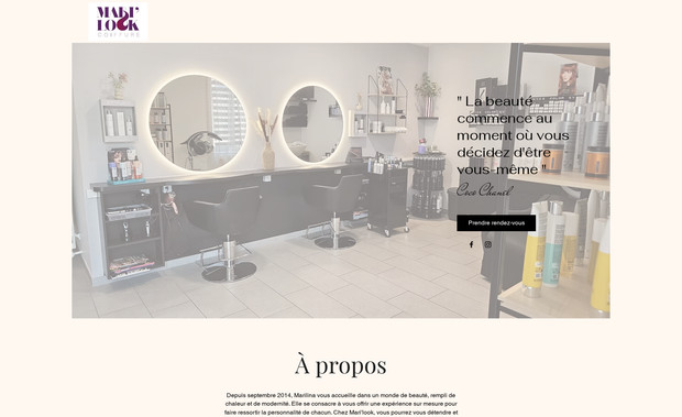 Mari'look Coiffure: Création de site internet