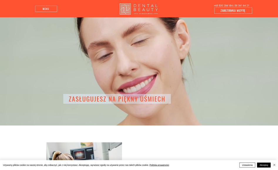 Dental Beauty Klimaszewska: Projektowanie strony, wdrożenie strony do Internetu, doradztwo marketingowe.