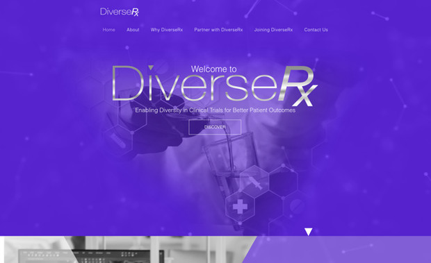 Diverse Rx: Custom Website / mobile Site with custom logo layout. 