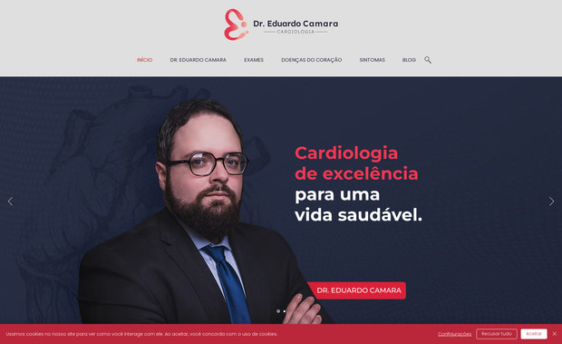 Dr. Eduardo Camara: Projeto criado em parceria com a Agência BT (@agencia.bt) para o renomado Cardiologista Dr. Eduardo Camara da cidade de Ribeirão Preto-SP. O site ficou simplesmente sensacional.