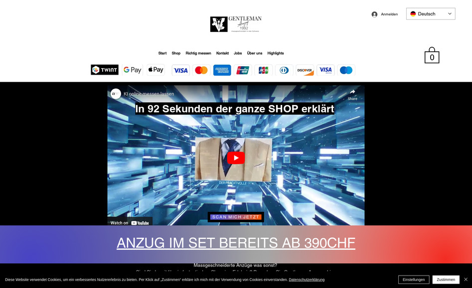 Gentleman Anzug : Gentleman Anzug is a company that sells custom-tailored suits and ready-to-wear options. Their suits are made in Europe and Switzerland. They are known for their fast and affordable tailoring. They guarantee a perfect fit and fast delivery.

Here my work is to implement a AI solution, where people can take image and the tool will able to get measurement, send it to the tailor and cloth will be stitched.

All these process are automated so that no  manual intervention is required.