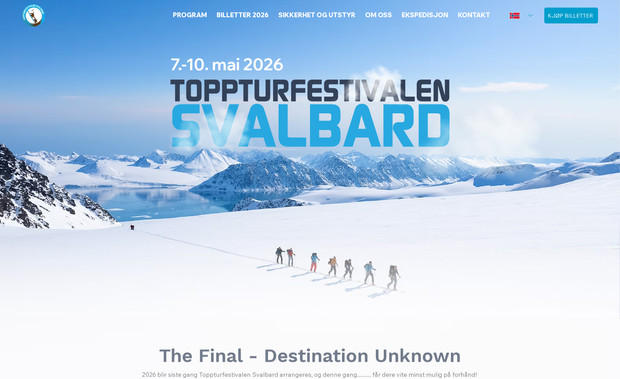 Toppturfestivalen: Webdesign and development
