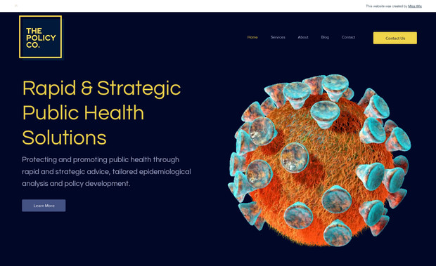 The Policy Co: Developed a fully respeonsive, on-brand website for the Policy Co. 