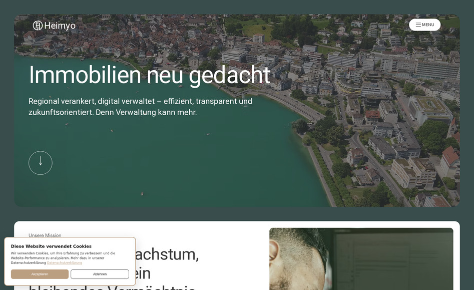 Heimyo Verwaltung: New website for real estate management Heimyo