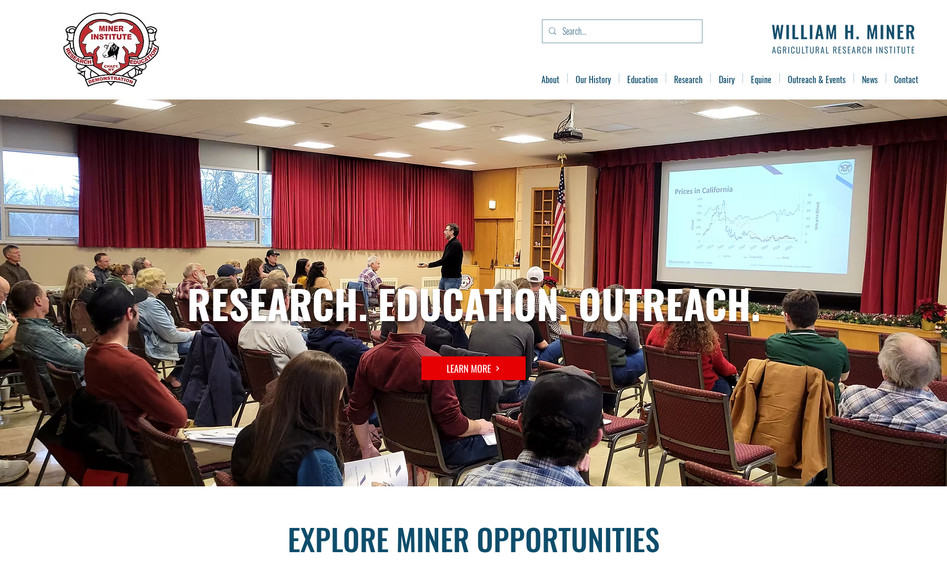 Miner Institute: WEB DESIGN / SEO / PHOTOGRAPHY / UX