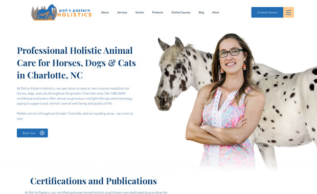 Poll to Pastern: We completely rebuilt their Wix-based website from the ground up. Our goal was to help refine the lead pipeline. They provide services locally but also sell products nationally. 