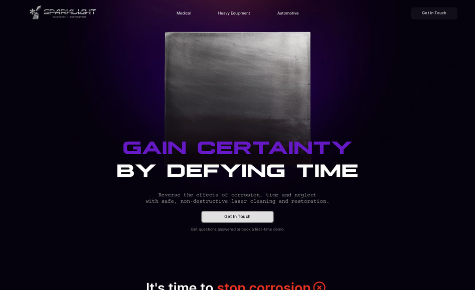 Sparklight: Ahead of the curve branded design and messaging for med-tech.