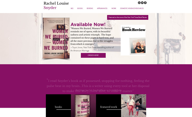 Rachel Louise Snyder, Author: Website for author, Rachel Louise Snyder, showcases her new book as she heads out on tour.