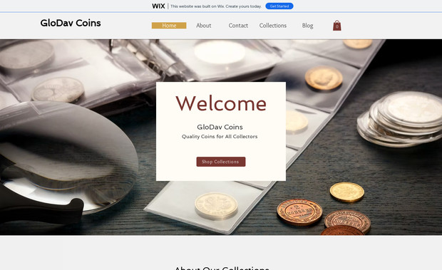 GloDav Coins: This was a custom built, coin collector ecommerce site.  Our client was new to Wix and came to us after getting frustrated after trying to build the site herself.

The collection is very impressive so we wanted to capture and enhance her collections not just show them. We create the full design of the site, connected ecommerce, chat, and some additional features.

This client is smart and a quick learner, but was fairly new to Wix and web development is general. This meant she needed a little extra TLC, which we were more than happy to provide. We walked her through the steps and taught her how things worked.

Working with a developer can be intimidating. We believe it shouldn't be. This is a great example of that.