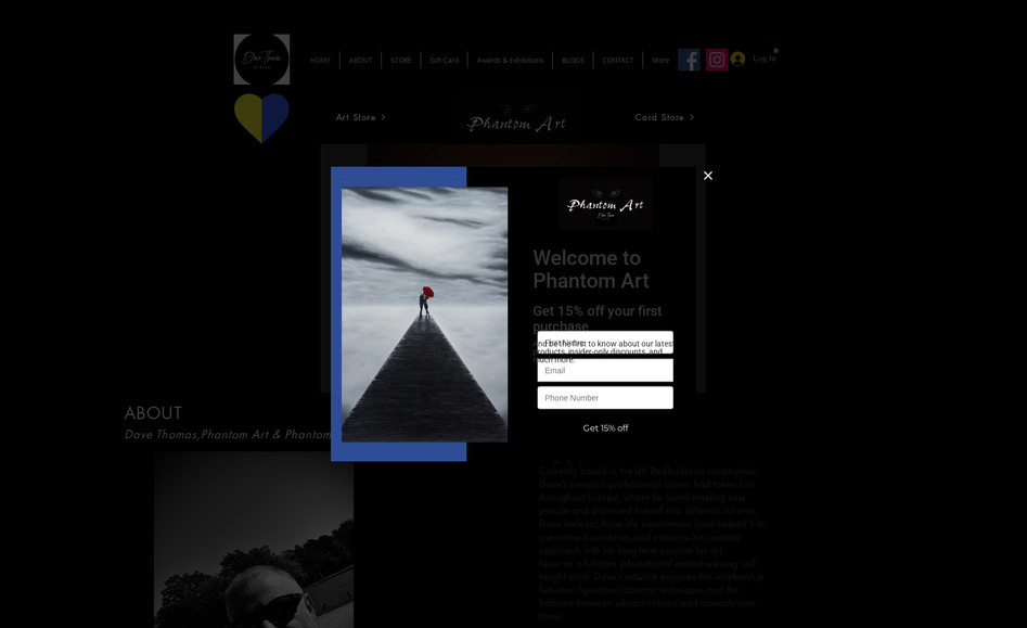 Phantom Art: E-commerce website for an art store