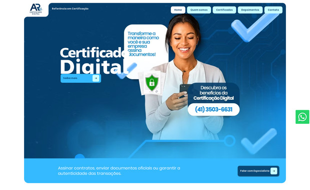 AR Certificado Digital: Website intitucional