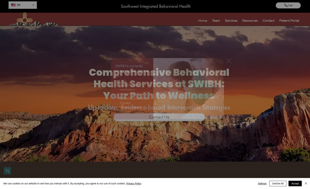 Southwest Integrated Behavioral Health: Wix Studio website using a mix of dynamic and static pages.