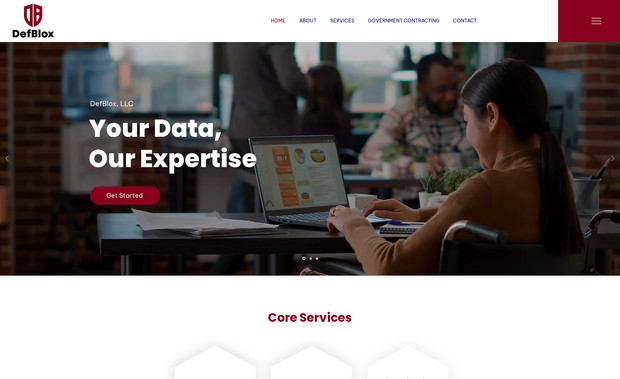 DefBlox, LLC: A creative website design for a data scientist
