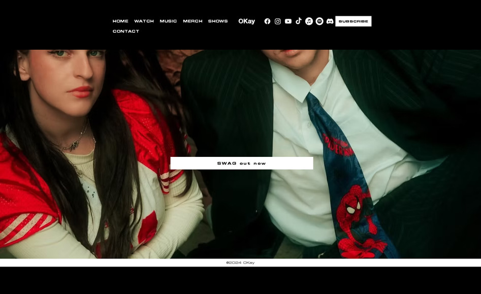 OKay: Worked on the music website, The design, functionality, ecommerce and responsiveness