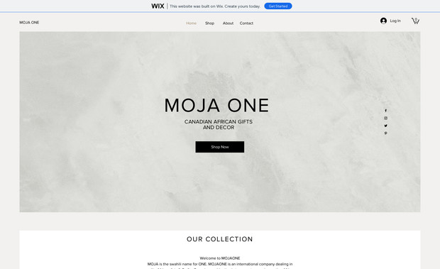 Moja One: African inspired Canadian based Ecommerce gifts shop.