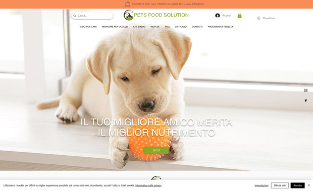 Pets Food Solution: Realizzazione sito ecommerce