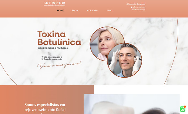 Face Doctor: Site da unidade Shopping Dom Pedro da Rede Face Doctor, estamos rodando anúncios para google ads e facebook ads. 