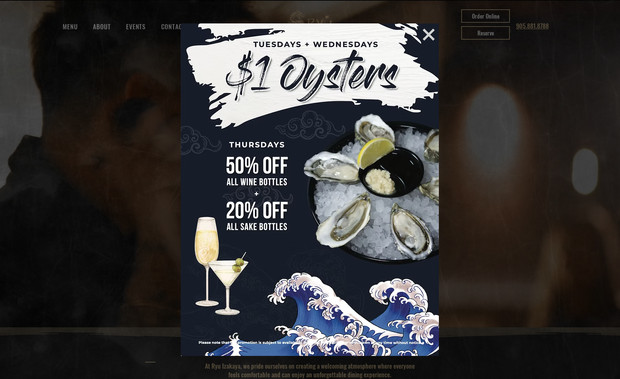 Ryu Izakaya: Web & Menu Design, consulting & business development.