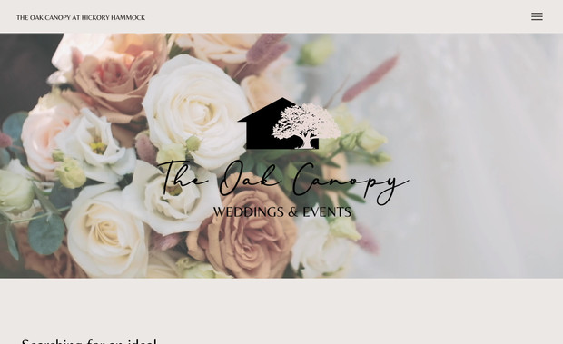 The Oak Canopy: This was a branding & web design project. The website was created in Wix Studio for a wedding venue in Florida. 