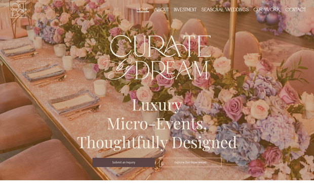 Curate by Dream: Logo, Brand Identity, Landing Pages