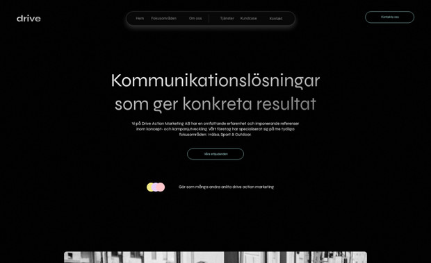 DriveActionMarketing: "For this exciting project, we had complete creative freedom over the UI/UX design. It was an incredibly fun challenge, and in our minds, the final result turned out pretty solid.