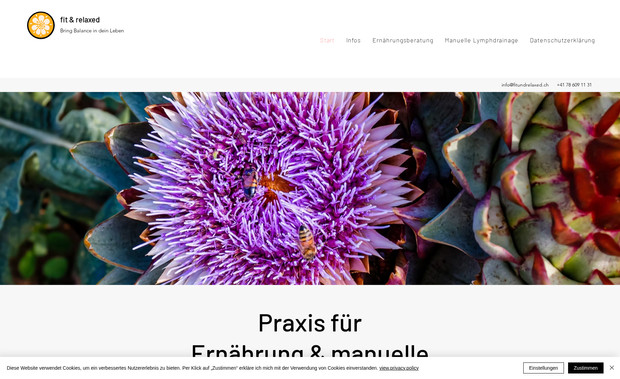 Praxis für Ernährung: Creating the Fit und Relaxed website involved a thoughtful and strategic approach to ensure it meets the needs of users seeking both fitness and relaxation solutions. 

The process began with defining the site’s objectives and understanding the target audience to tailor the site’s features and content effectively. 

We designed an inviting and vibrant layout that reflects the essence of wellness, incorporating a user-friendly interface to facilitate easy navigation. 

Detailed content was developed to provide clear information about our services, including personalized fitness programs and relaxation techniques, making it easy for users to understand and choose the right options for their needs. 

Essential functionalities, such as an intuitive booking system and comprehensive program filters, were implemented to enhance user experience and streamline the process of scheduling and accessing services. 

Finally, the website underwent rigorous testing to ensure all elements performed seamlessly across various devices and browsers. 
With these steps, we successfully launched a platform that offers a balanced and engaging approach to health and relaxation.