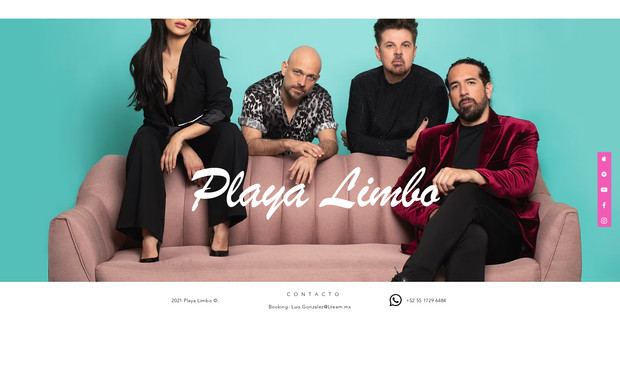 Playa Limbo: Desarrollo de Sitio Web para la gira del Grupo Playa Limbo con su lanzamiento del Album Yellow.