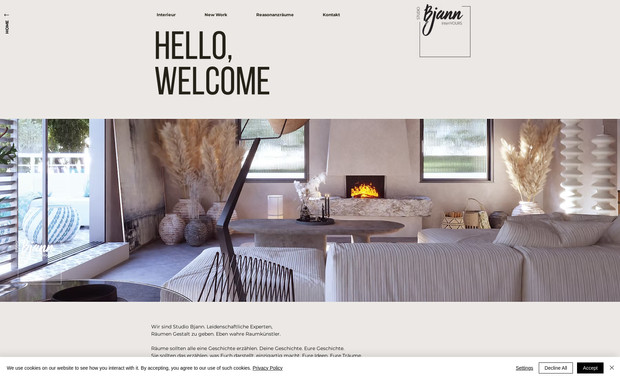 Studio-Bjann: Created a standout website for Studio-Bjann, one of my best works to date. The design is truly unique, breaking away from conventional layouts. With carefully placed elements and an elegant color scheme, the site delivers a refined, modern aesthetic that captures attention while maintaining a seamless user experience.