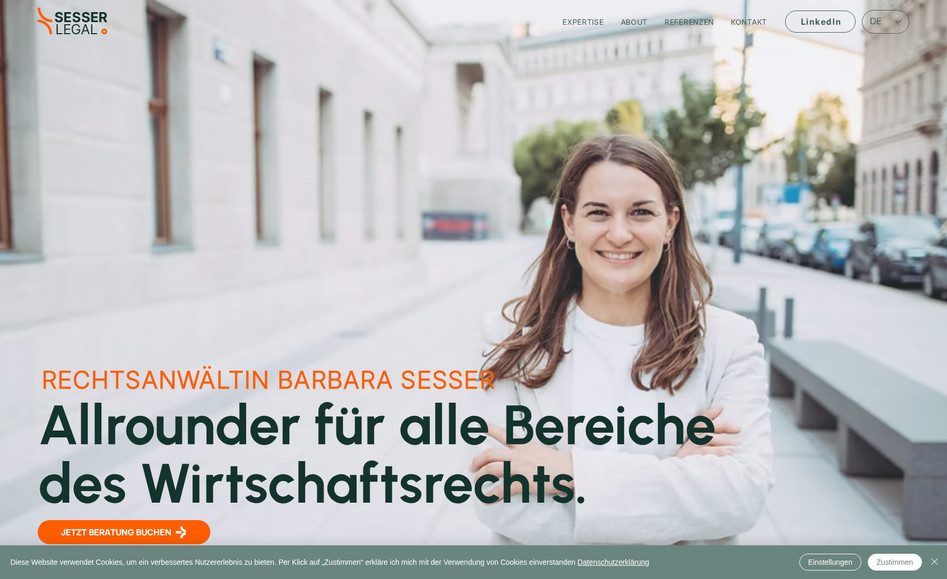 SESSER LEGAL: Sesser Legal is a law firm that required a professional and sophisticated online presence. We designed a clean and structured landing page that effectively communicates credibility and expertise.

✅ Responsive Web Design – A modern, elegant, and user-friendly landing page
✅ Branding & Identity – Logo, color palette, and typography for a professional look
✅ Print Materials – Business cards, letterheads, and other corporate print products

This project ensures a strong, refined, and trustworthy brand presence.