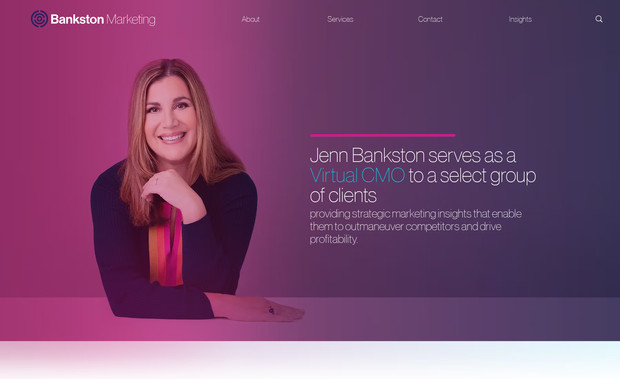 Bankston Marketing: Rebranding and new website design for a virtual CMO.