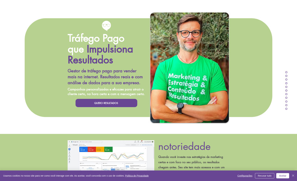 Felipe Bertoluci: Aqui trabalhei toda a estrutura de site;
Criei todo o Copywritting e SEO;
Estruturei as campanhas de anúncios em tráfego pago.