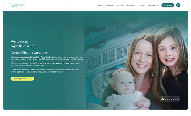 Aqua Blue Dental: Redesign on Wix Studio | On-Page SEO