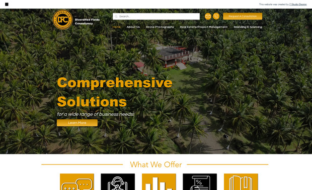 Diversified Fields : We successfully created a portfolio website for a consultancy agency that is based in The Bahamas.