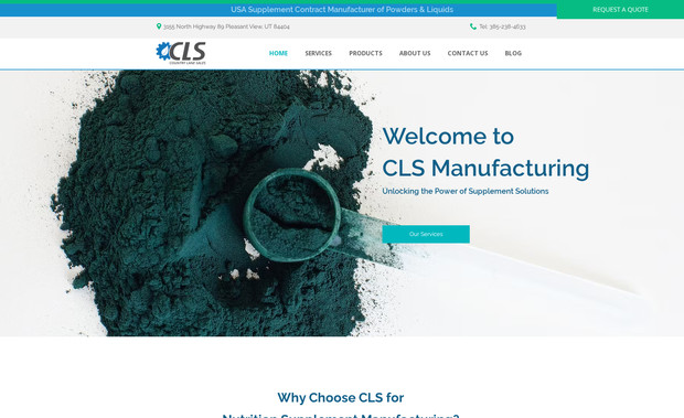 CLS Manufacturing: CLS Manufacturing is a  contract supplement manufacturer looking to scale, and their website needed to attract serious business. We redesigned their digital presence with one goal: convert visitors into qualified leads. From SEO-rich service pages to trust-building content, clear CTAs, and fast-loading performance, this site is built to generate inquiries and scale growth. We continue to drive visibility through strategic SEO, email marketing, and lead-gen campaigns that bring in real opportunities.