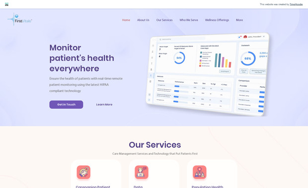 FirstVitals: Monitor patient's health everywhere.