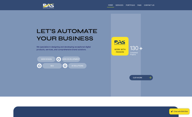 Basllc: Wix Studio website for tech company