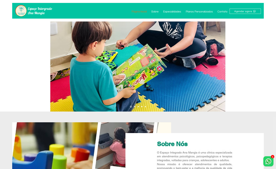 ESPAÇO  ANA MANGIA: Desenvolvimento de website + Interações + SEO