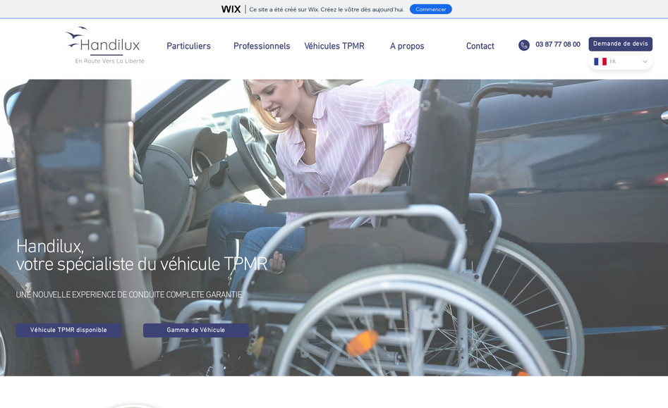 Handilux: Conception de site pour concession automobile