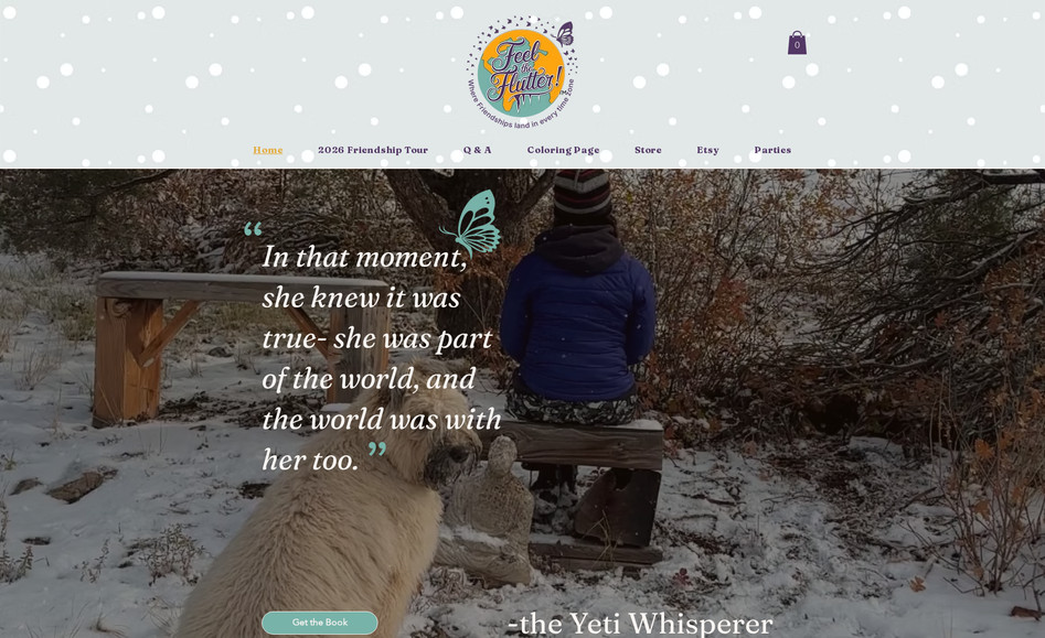 Feel the Flutter: Children's Book Author & advocate. Fun with a strong CTA emphasis. 