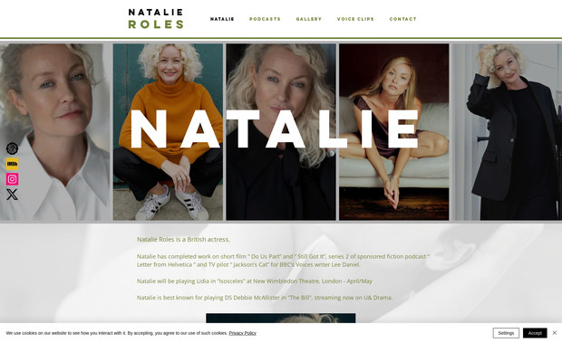 Natalie Roles: Full design and build including SEO.