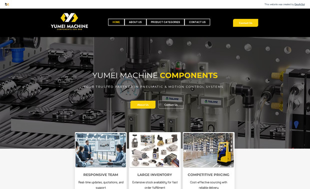 PNEUMATIC & MOTION CONTROL Website: YOUR TRUSTED PARTNER IN PNEUMATIC & MOTION CONTROL SYSTEMS
