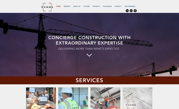 Evans: Redesigned the website and mobile site as the client had a new logo and wanted an updated look. We also added photo galleries of all their projects and retouched/brightened some of the images for maximum impact. We also created a video banner using a collage of different stock videos that best suited their company.