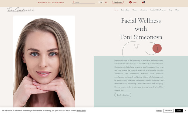 Toni Simeonova: complete website design and development