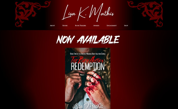 Author Lisa Mathis: Web Presence Update / Re-Design Per Client Requirements