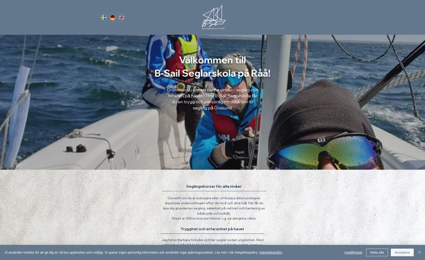 B Sail: Enkel hemsida från grunden - upplägg, design, copy och sökordsoptimering.