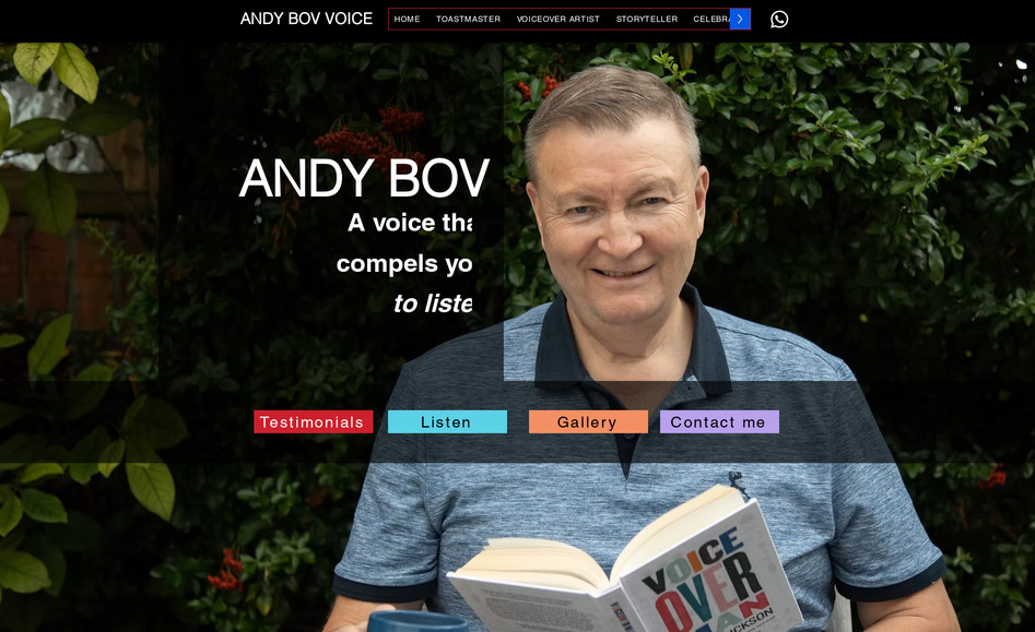 Andy Bov Voice: Full website design and build